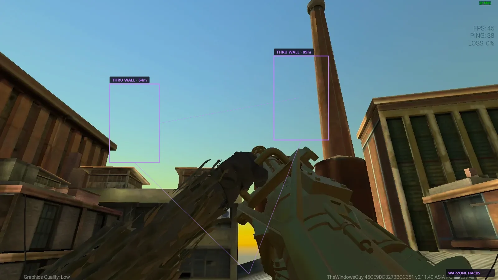 Wallhack outlines for enemy players